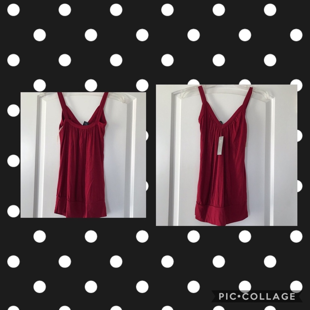Red tank top blouse